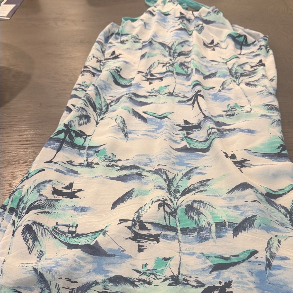 Tommy Bahama Blue and White Midi Dress